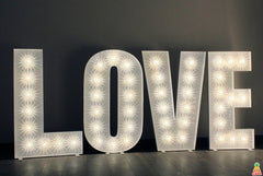 Gloss White Letter Lights - 1100mm (4ft)