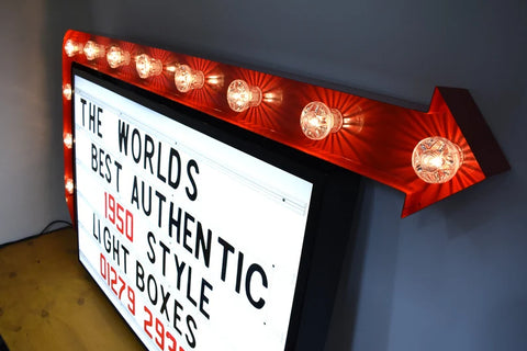 Giant Retro Cinema Lightbox with Arrow