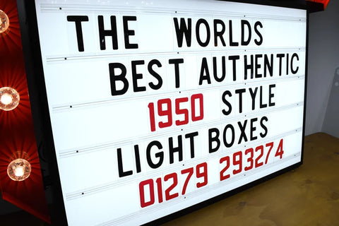 Giant Retro Cinema Lightbox with Arrow