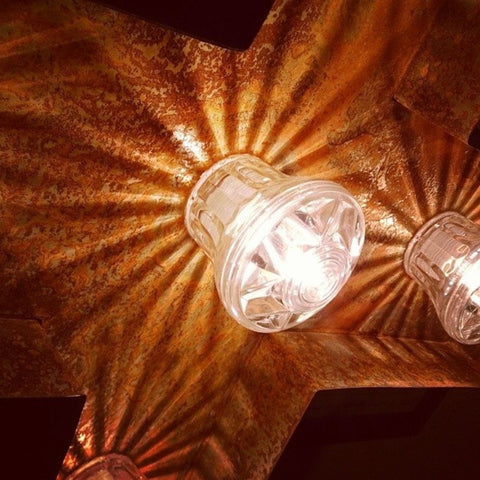 50cm Rustic Metal Letter Light | Fairground-Style Vintage Marquee Letter