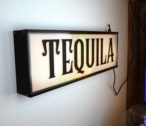 80cm x 25cm Retro-Style Lightbox – Reeded Glass Effect