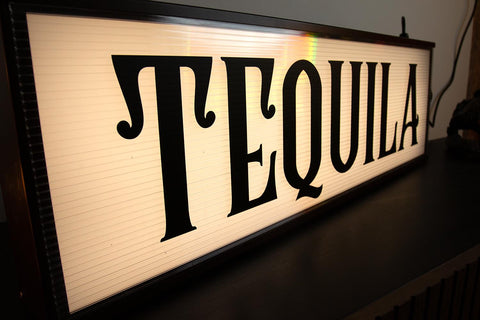 80cm x 25cm Retro-Style Lightbox – Reeded Glass Effect
