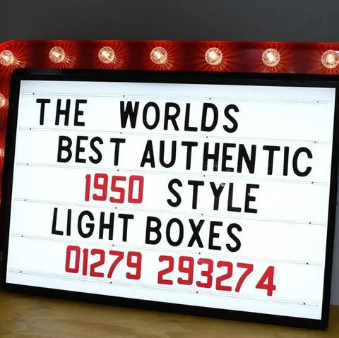 Giant Retro Cinema Lightbox with Arrow